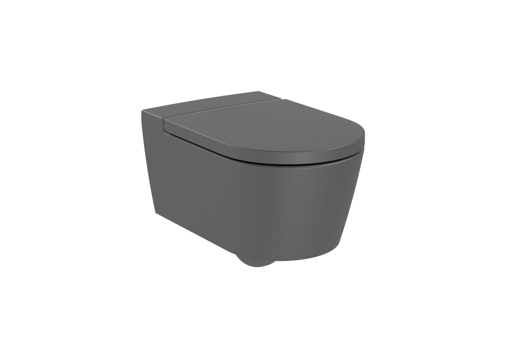 ROUND - Vitreous china Rimless wall-hung WC with horizontal outlet ONYX