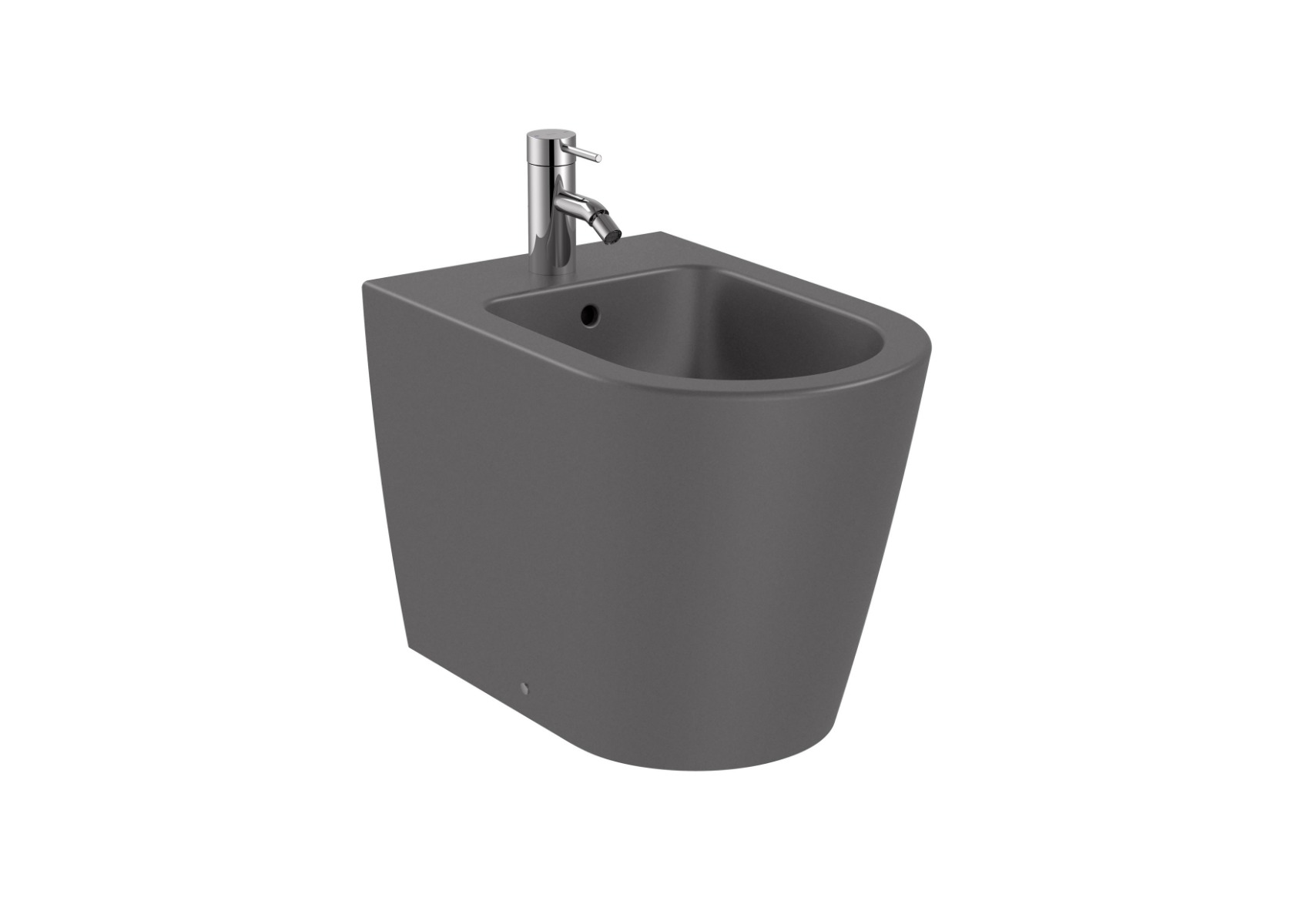 ROUND - Back to wall vitreous china bidet ONYX