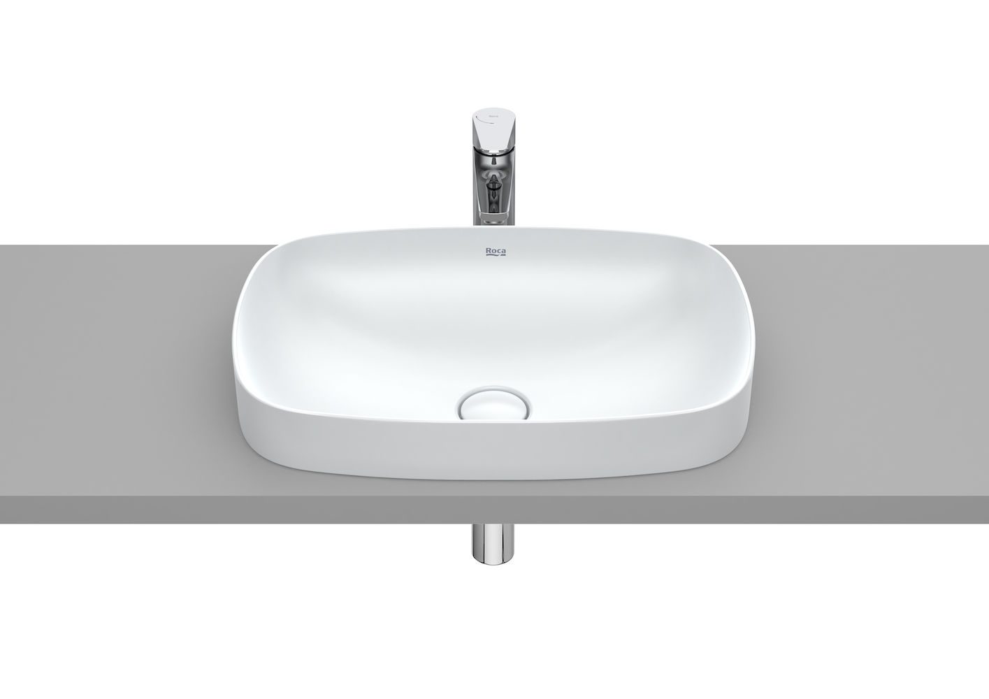 SOFT - In countertop FINECERAMIC basin-PEARL 550 x 370 x 75 mm