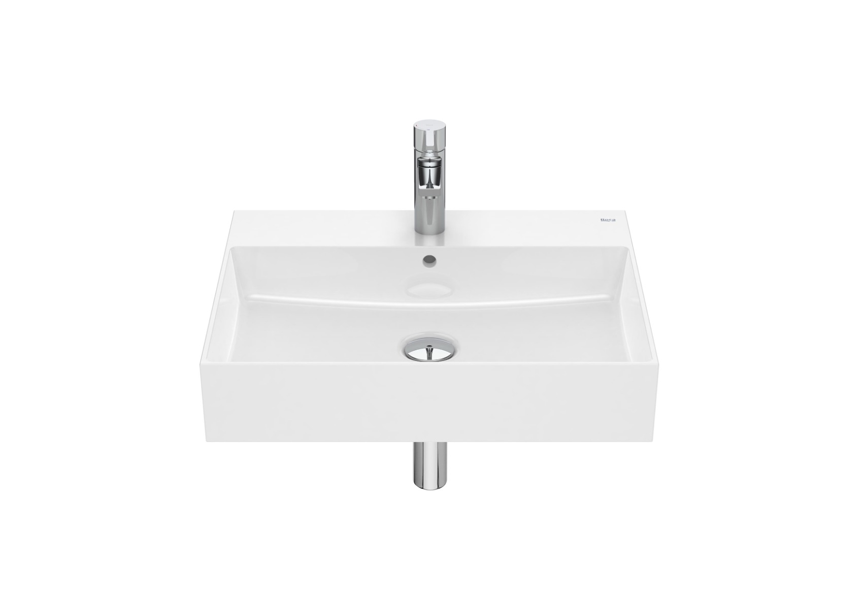 FINECERAMIC wall-hung or vanity vitreous china basin WHITE A32752C000