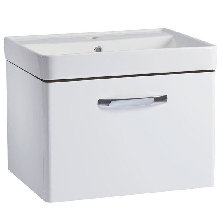 COMPASS 600 WALL MOUNTED UNIT & BASIN GLOSS WHITE