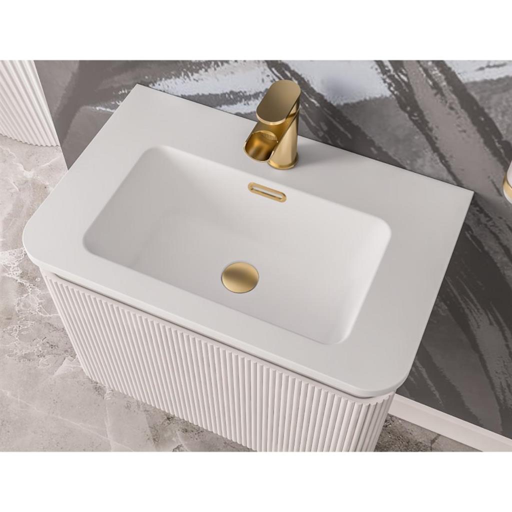 Belice 60x39.5cm Ceramic Basin - White