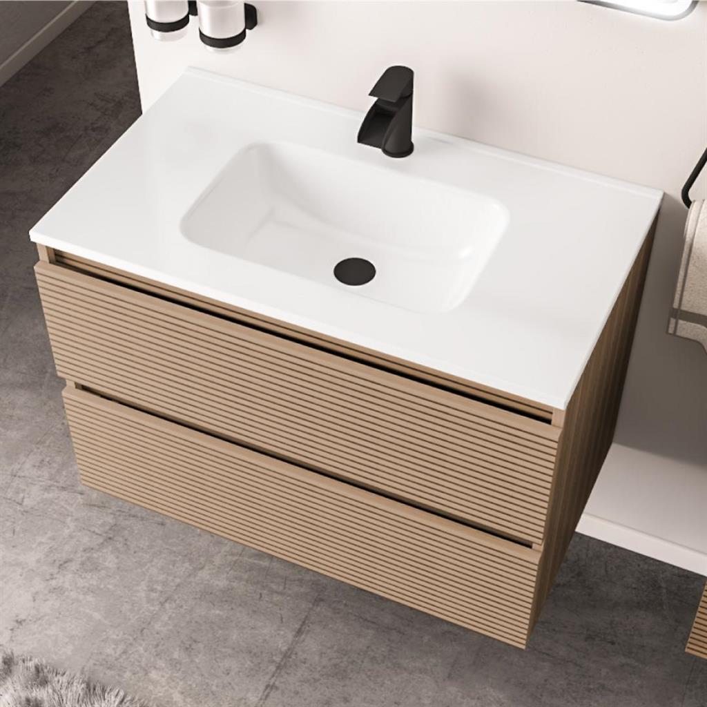 Universal 800x460mm Round Ceramic Basin - White