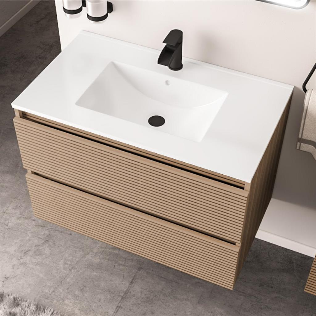Universal 800x460mm Square Ceramic Basin - White