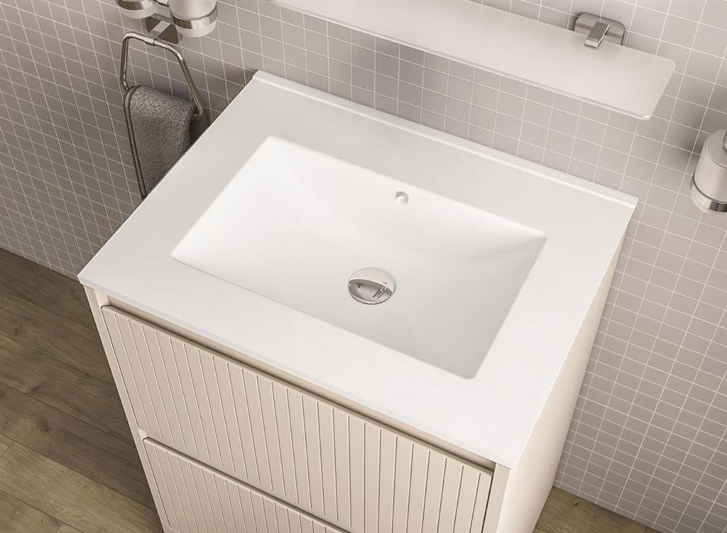 Universal 500 Square Ceramic Basin No Tap Holes