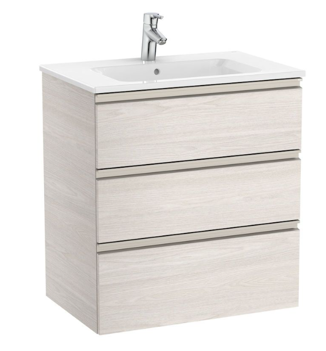 Roca - Unik (base unit with three drawers and basin)-NORDIC ASH