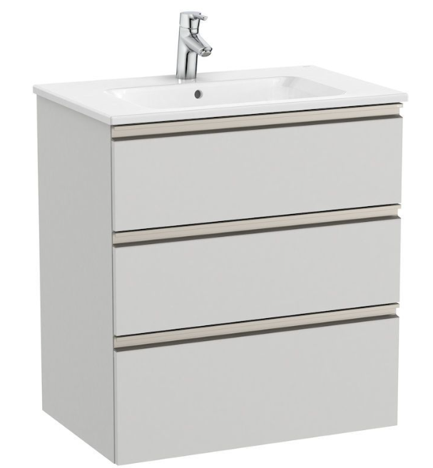 Roca - Unik (base unit with three drawers and basin)-ARCTIC GREY