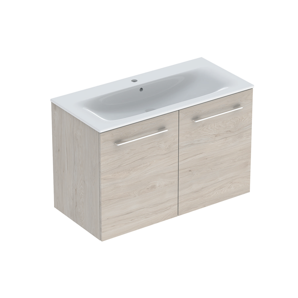 Selnova Square Vanity Basin With Cabinet 1000mm - Light hickory
