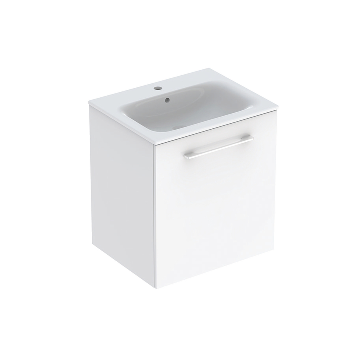 Selnova Square Vanity Basin With Cabinet, One Drawers 600mm - White