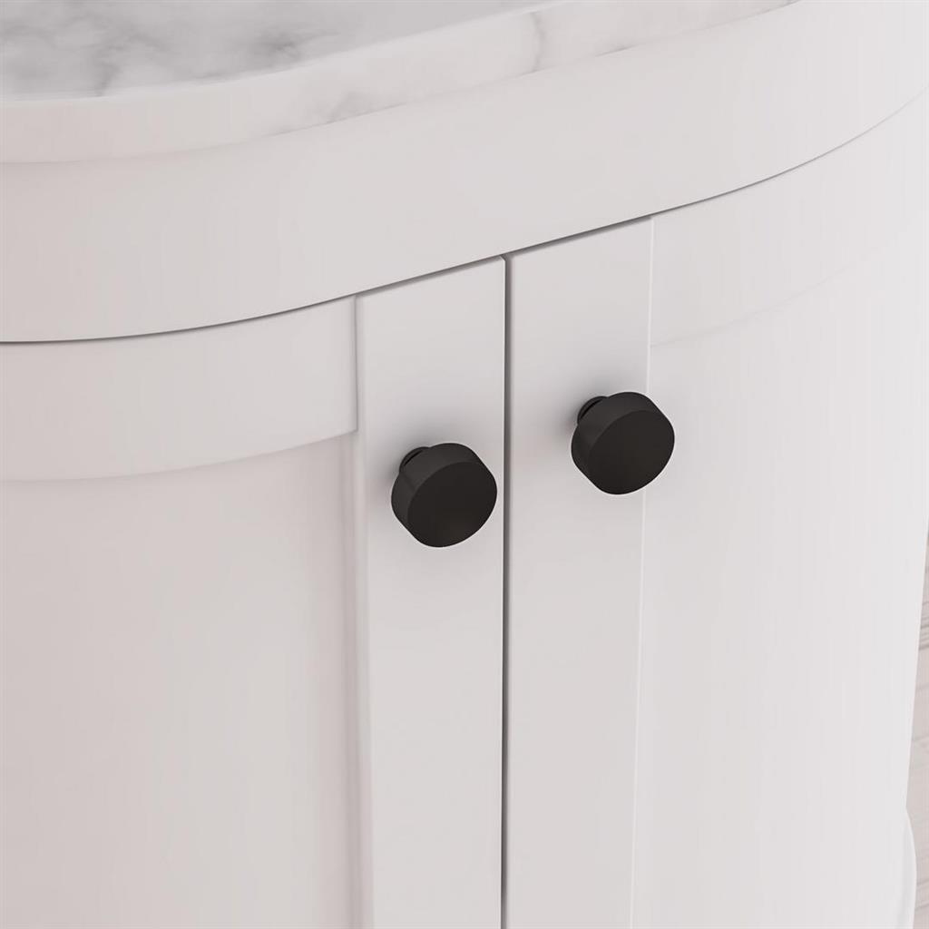 Lucerne Smooth Knob Handle Matt Black
