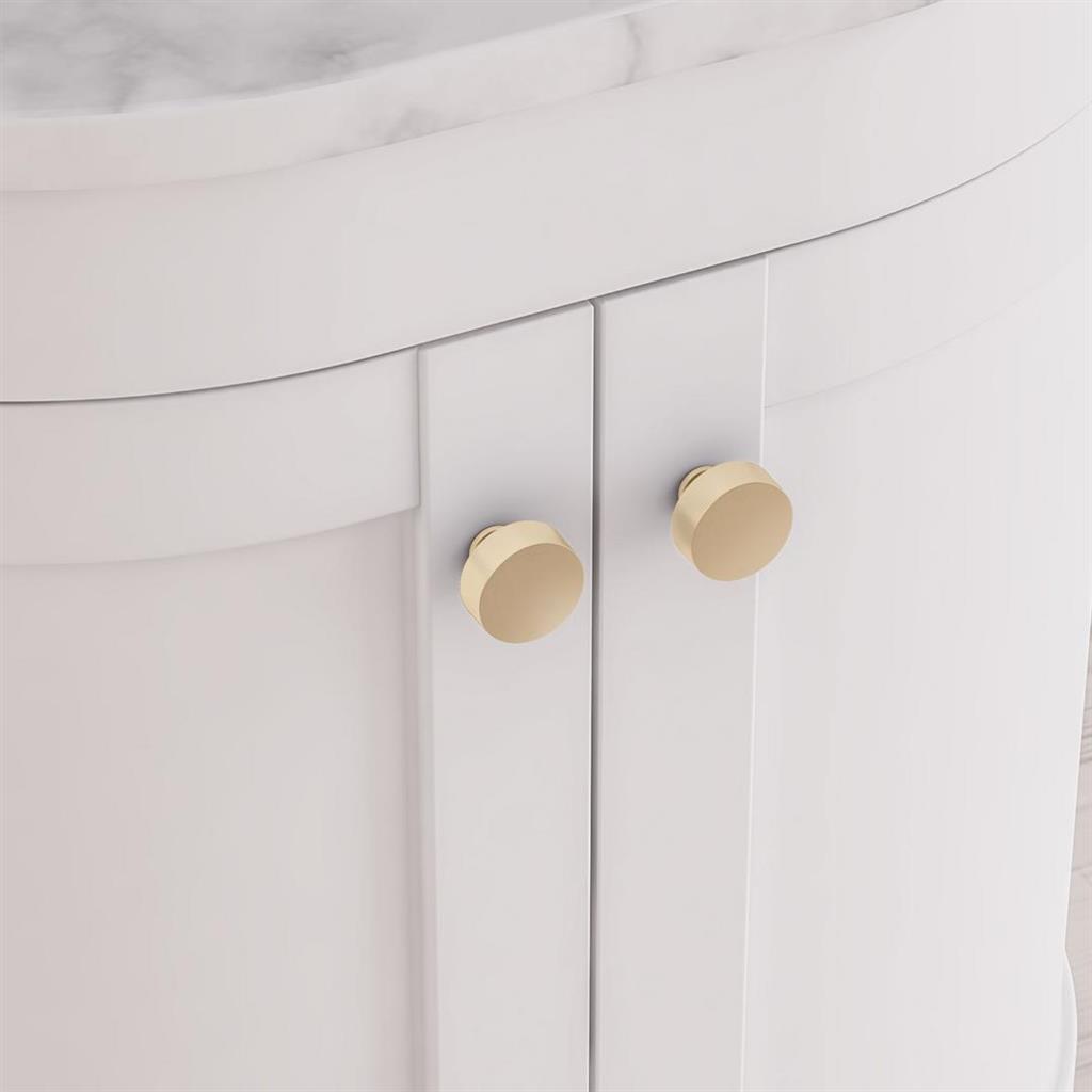 Lucerne Smooth Knob Handle Brushed Brass