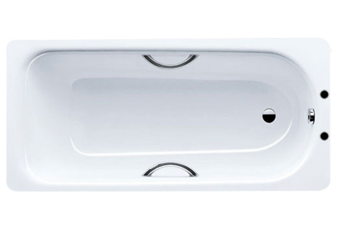 Kaldewei Eurowa 1700 x 700mm Steel Bath Twin Grip - 2 Tap Hole (excl. feet & grips)