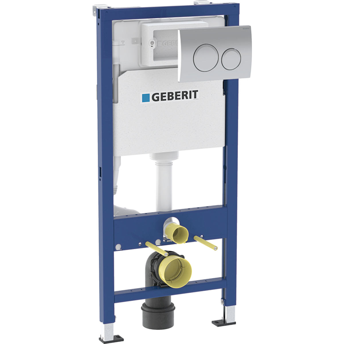 Duofix frame for wall-hung WC, 112 cm, with Delta concealed cistern 12 cm, Delta20 flush plate