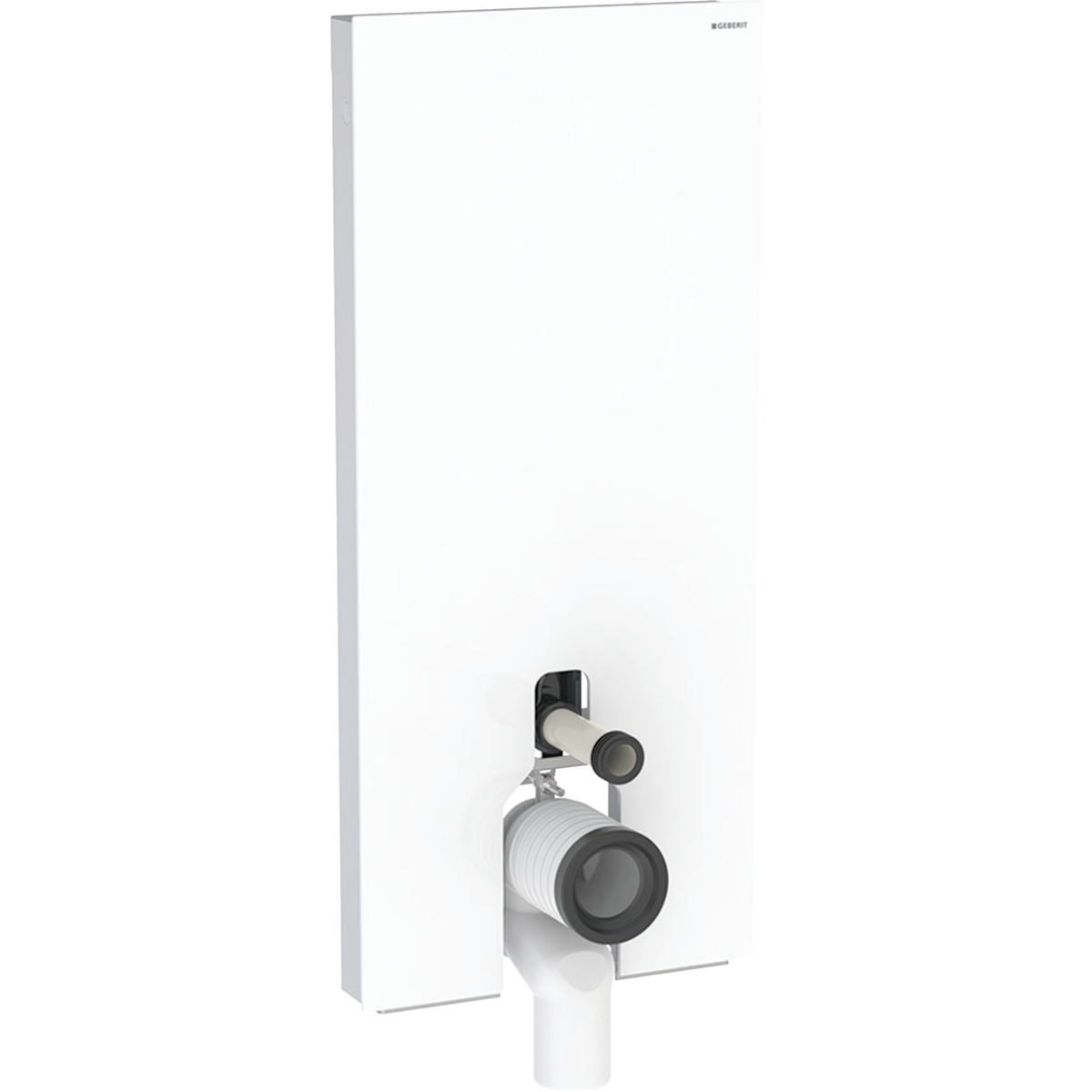 Monolith sanitary module for floor-standing WC 114 cm - white glass