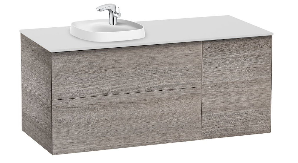 Roca - Base unit for in countertop basin on the left CITY OAK 1200 x 505 x 525 mm