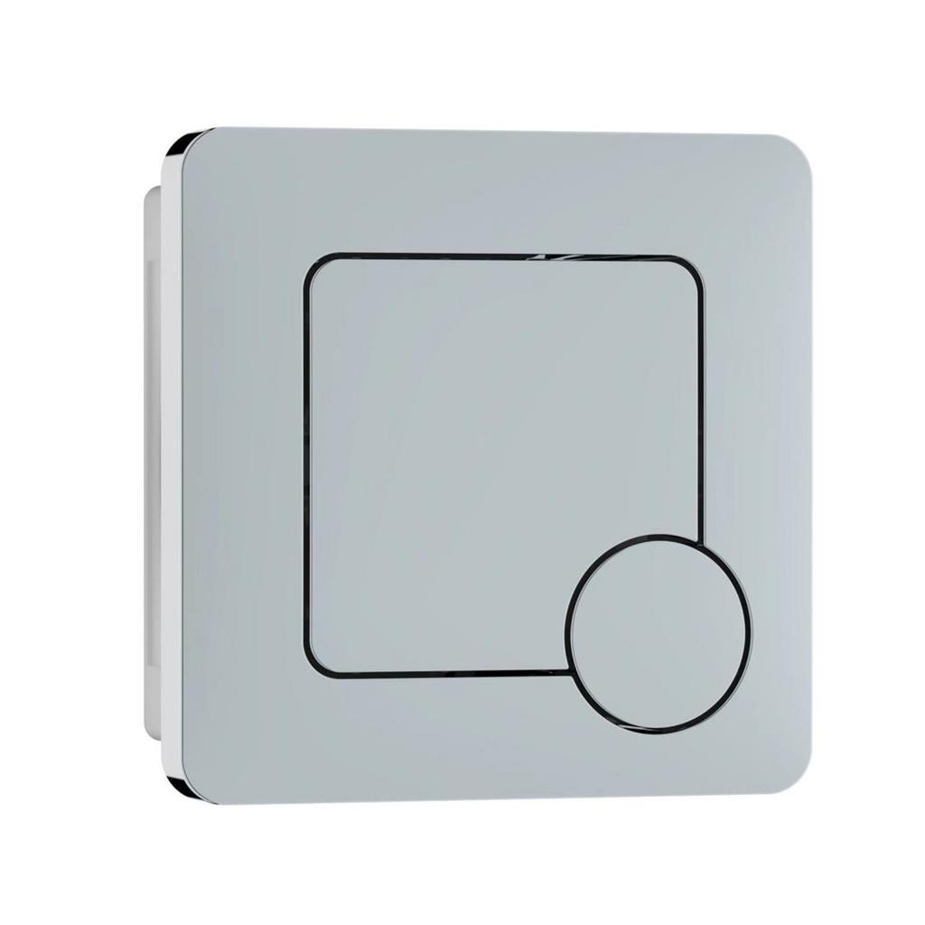 Square Flush Button Chrome