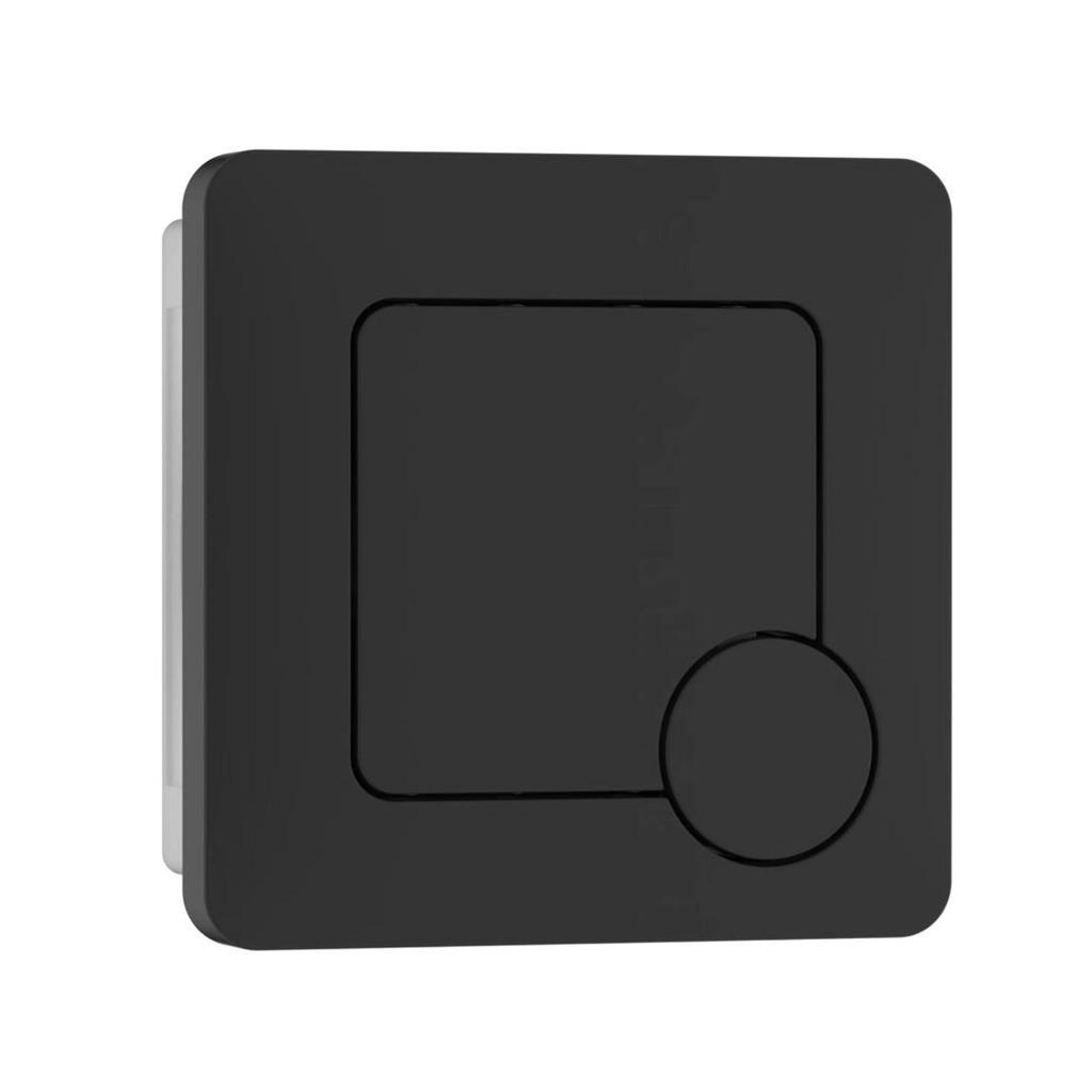 Square Flush Button Matt Black