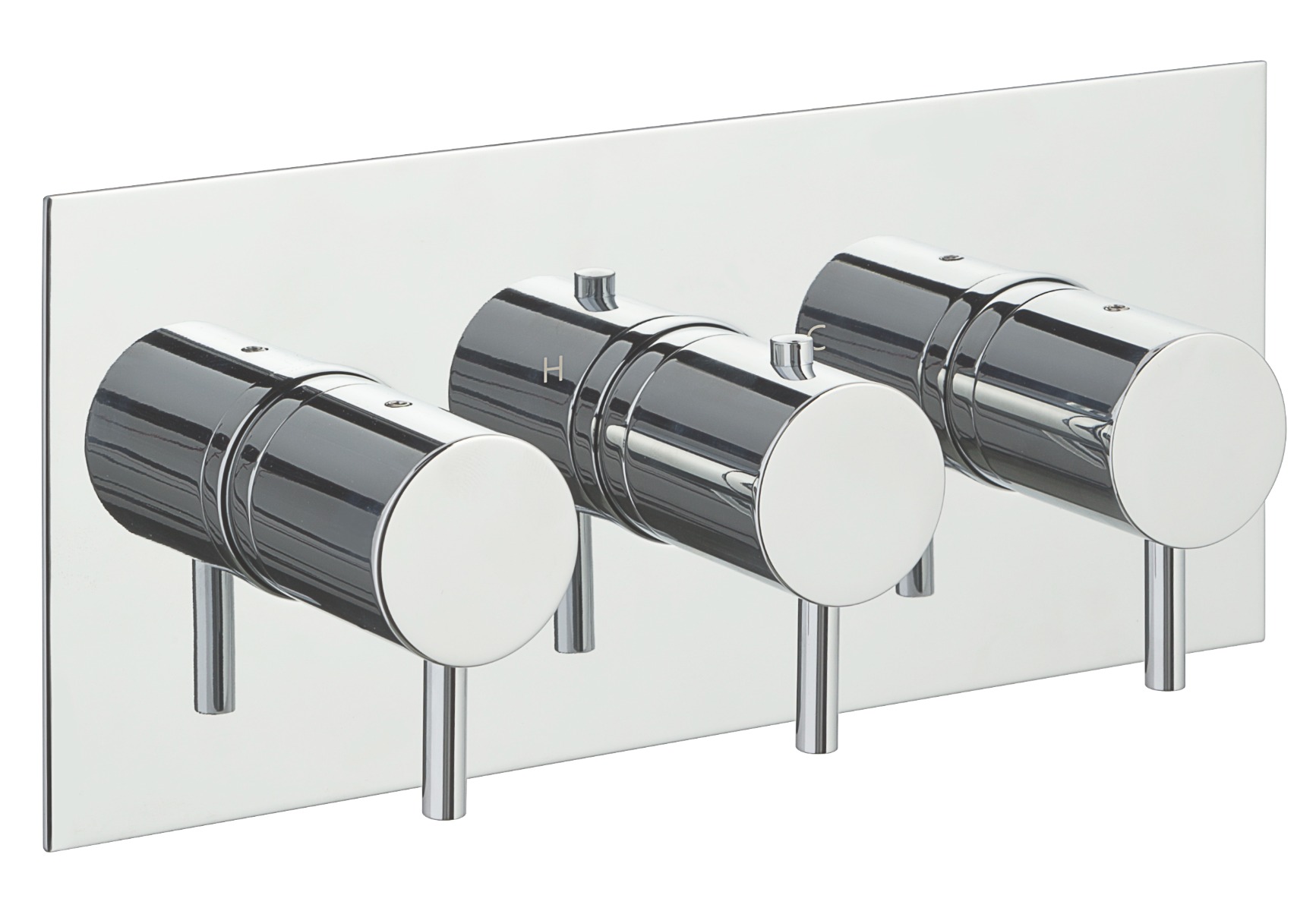 Florence thermostatic concealed 3 outlet shower valve, horizontal 2