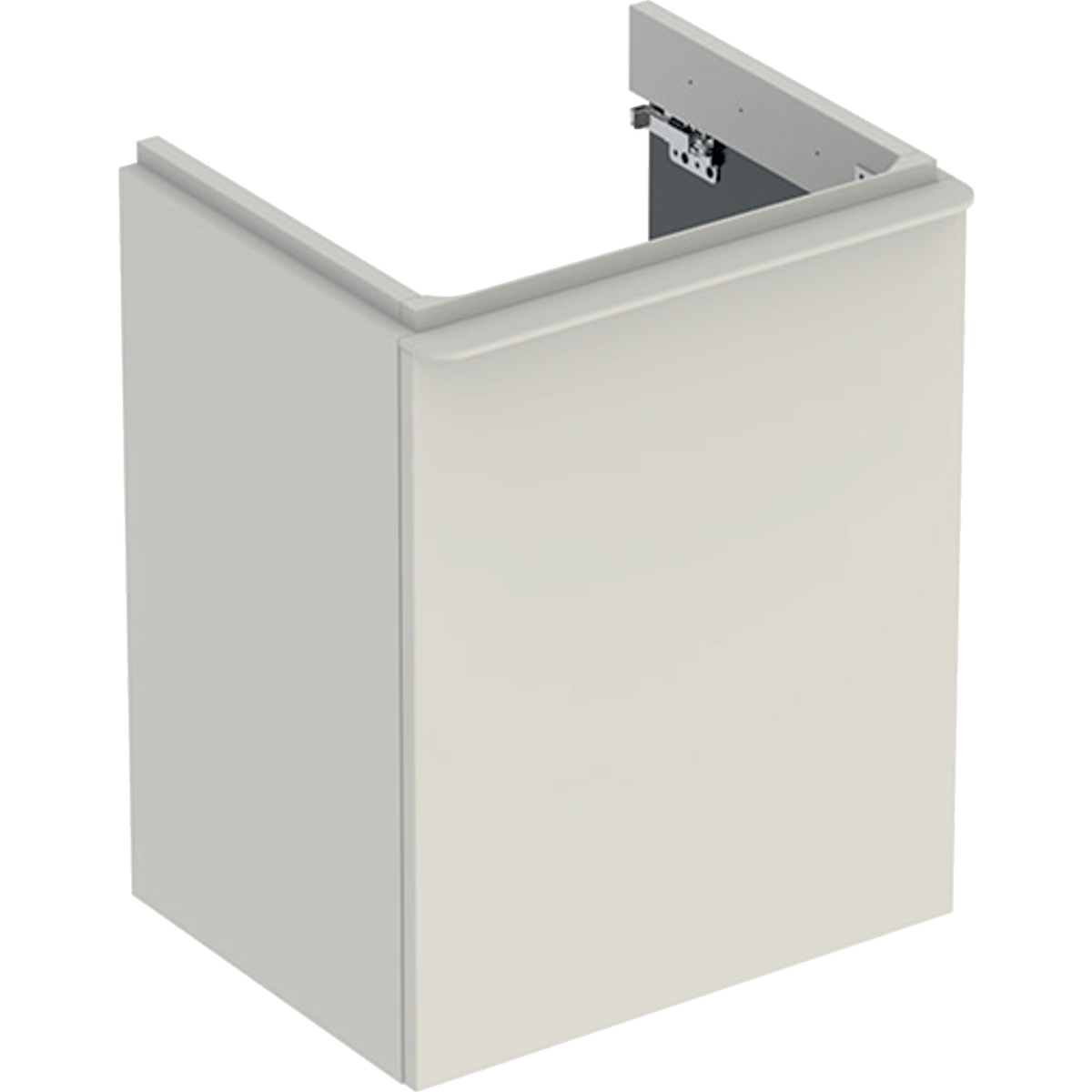 Smyle Square 500mm washbasin unit RH door Sand