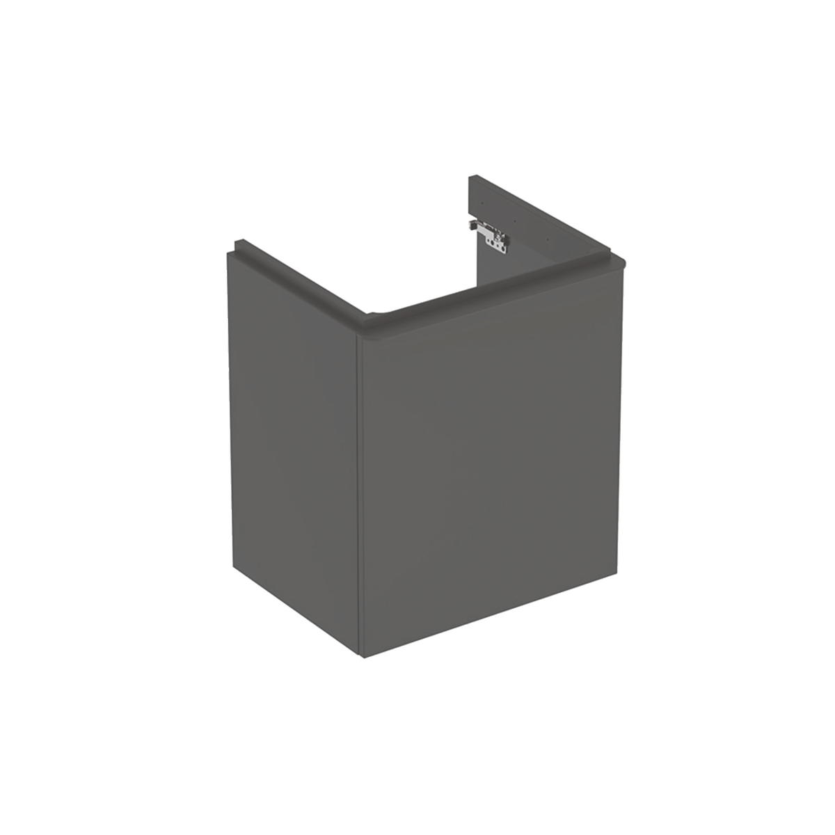 Smyle Square 550mm washbasin unit RH door lava