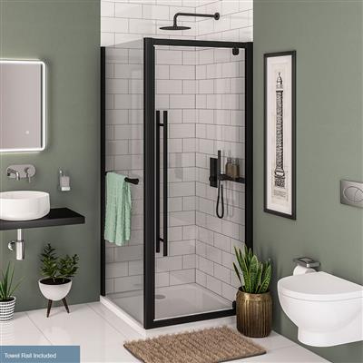 ShowerSculpt Side Panel Towel Rail 800mm MB