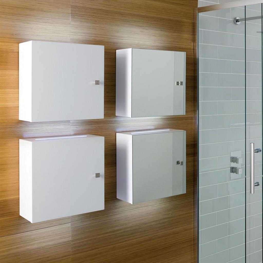 Oslo square 400mm wall cupboard White