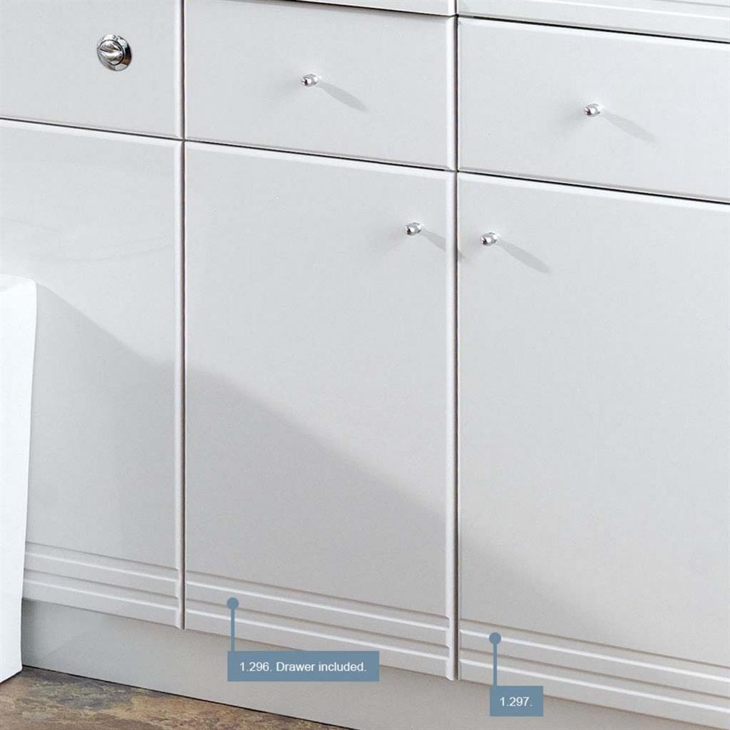Bonito 30cm tall cupboard with drawer LH White