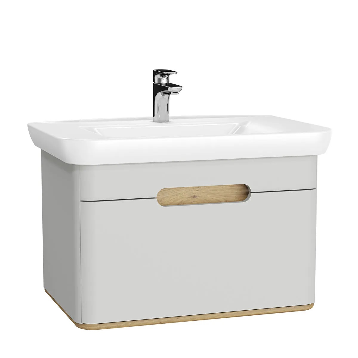 Sento Matt Light Grey Washbasin Unit - 80 cm
