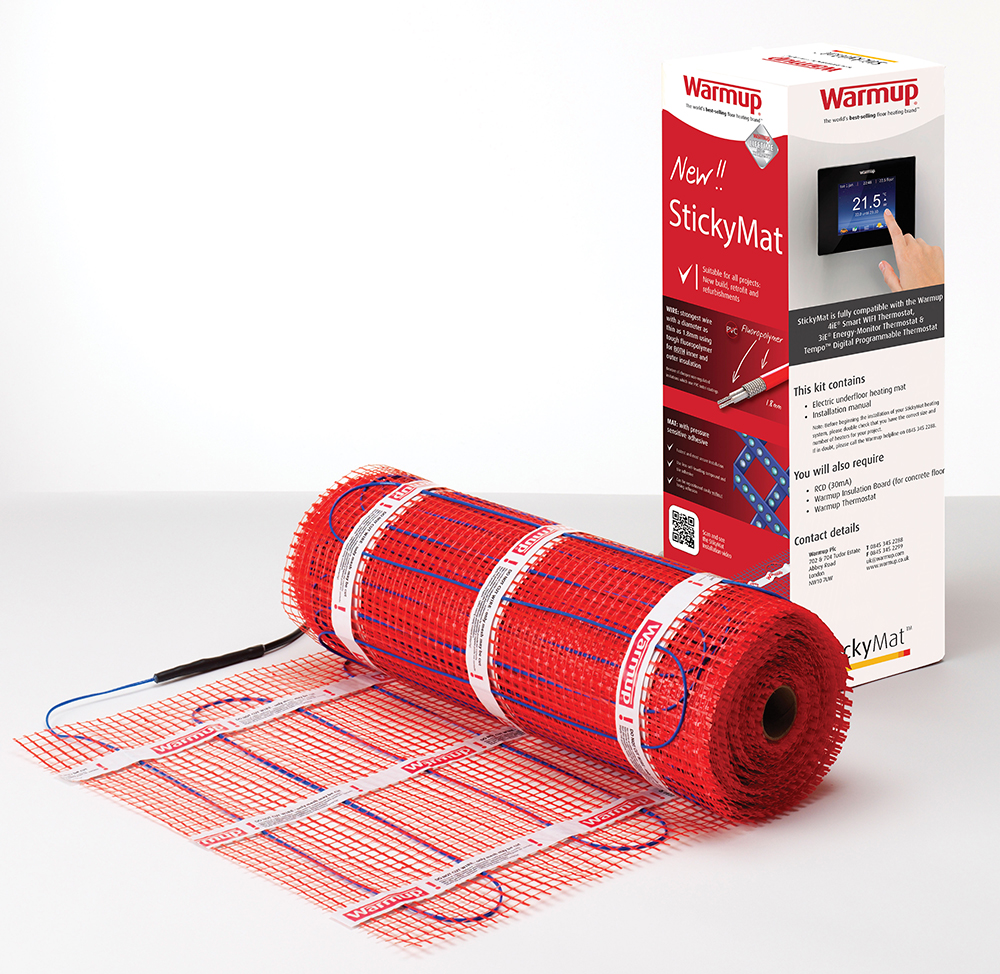 Warmup 200W Electric Underfloor Heating StickyMat System - 0.5m²