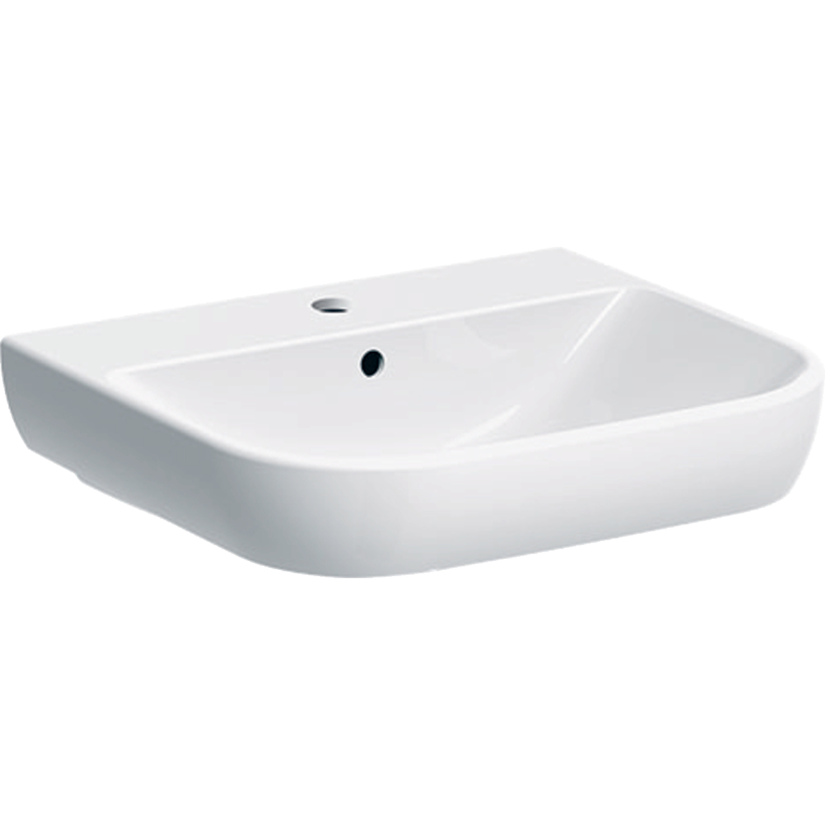 Smyle 600mm 1 tap hole washbasin