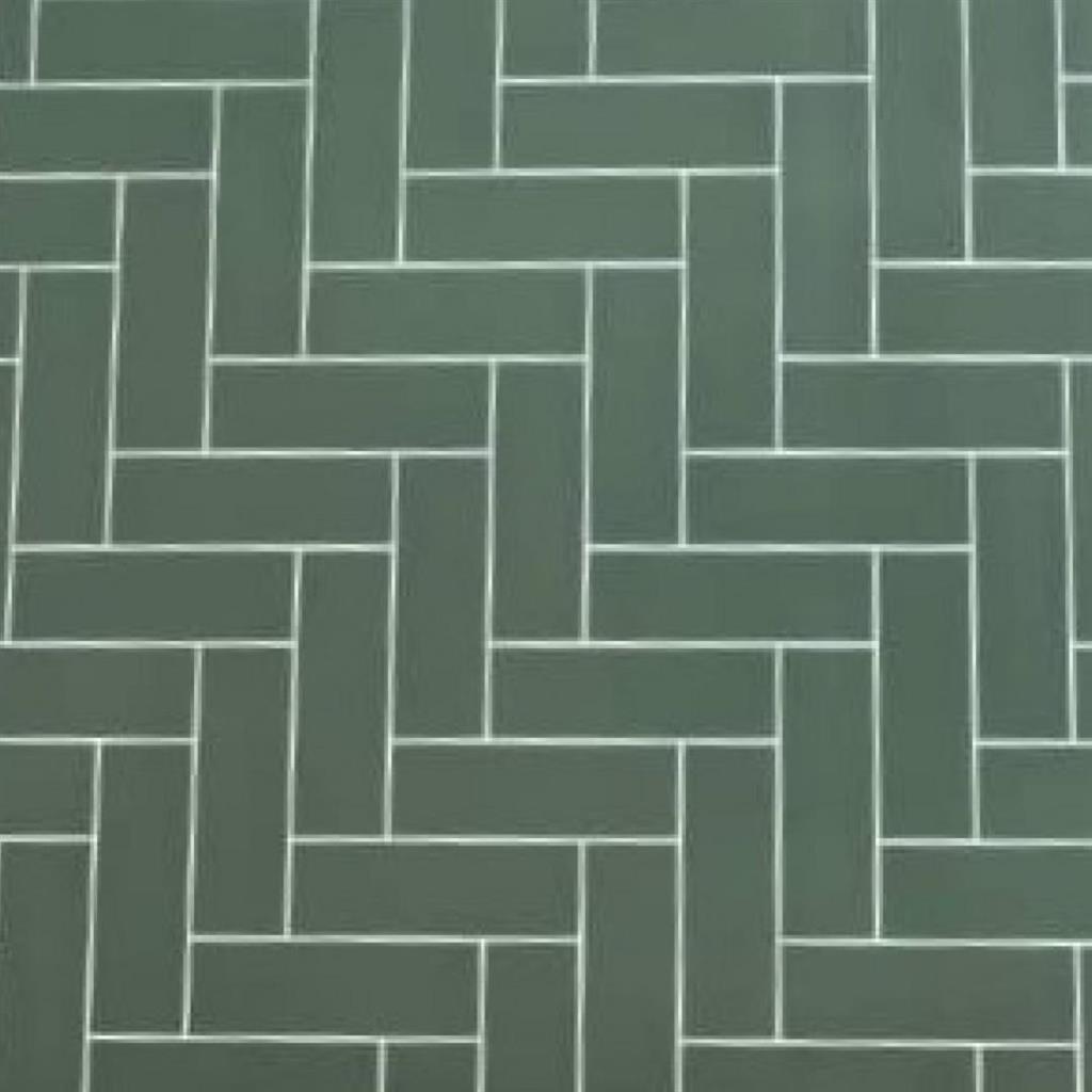 PVC Satinpanel 1000 x 2400mm Herringbone Vertical Cutline - Satin Green