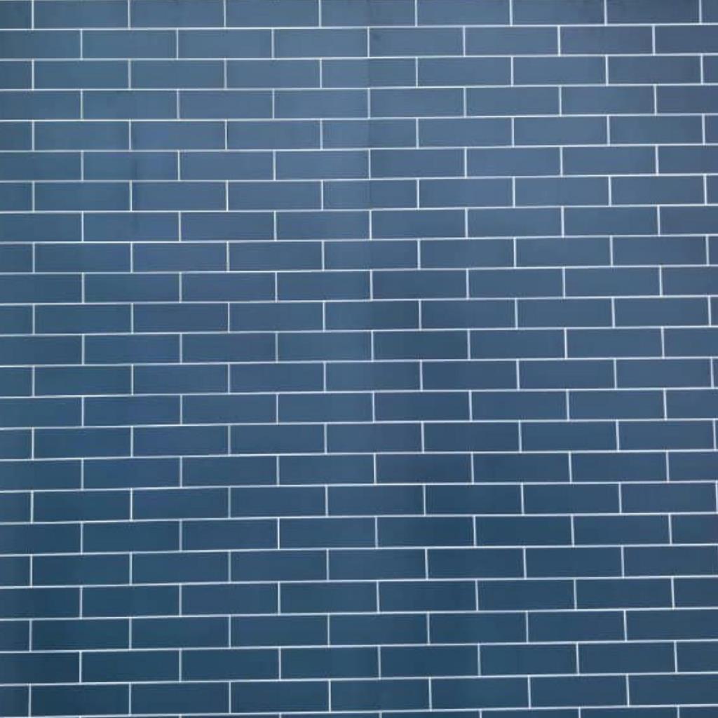 PVC Satinpanel 1000 x 2400mm MetroTile Cutline - Satin Blue