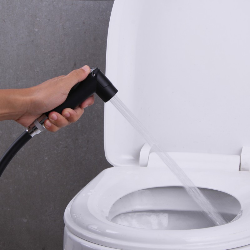 Black round douche kit handset (HS2004)