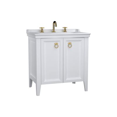 VitrA Valarte Washbasin Unit; 80 cm; with doors; 1 tap hole; Matte Grey