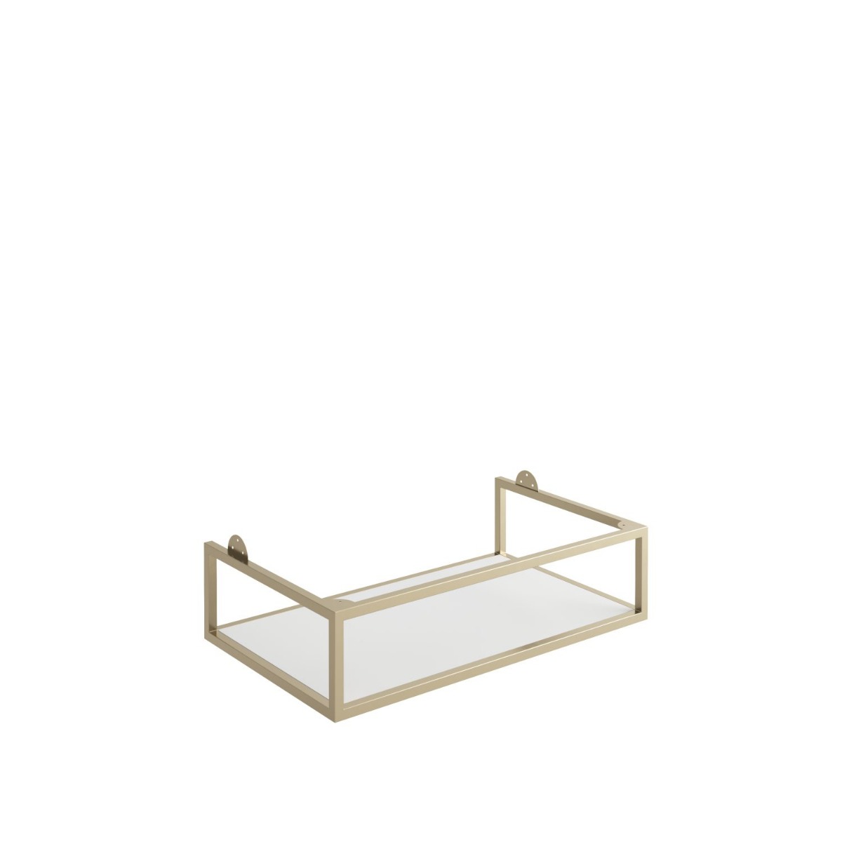 Driven Brushed Brass Frame with White Shelf 800×480