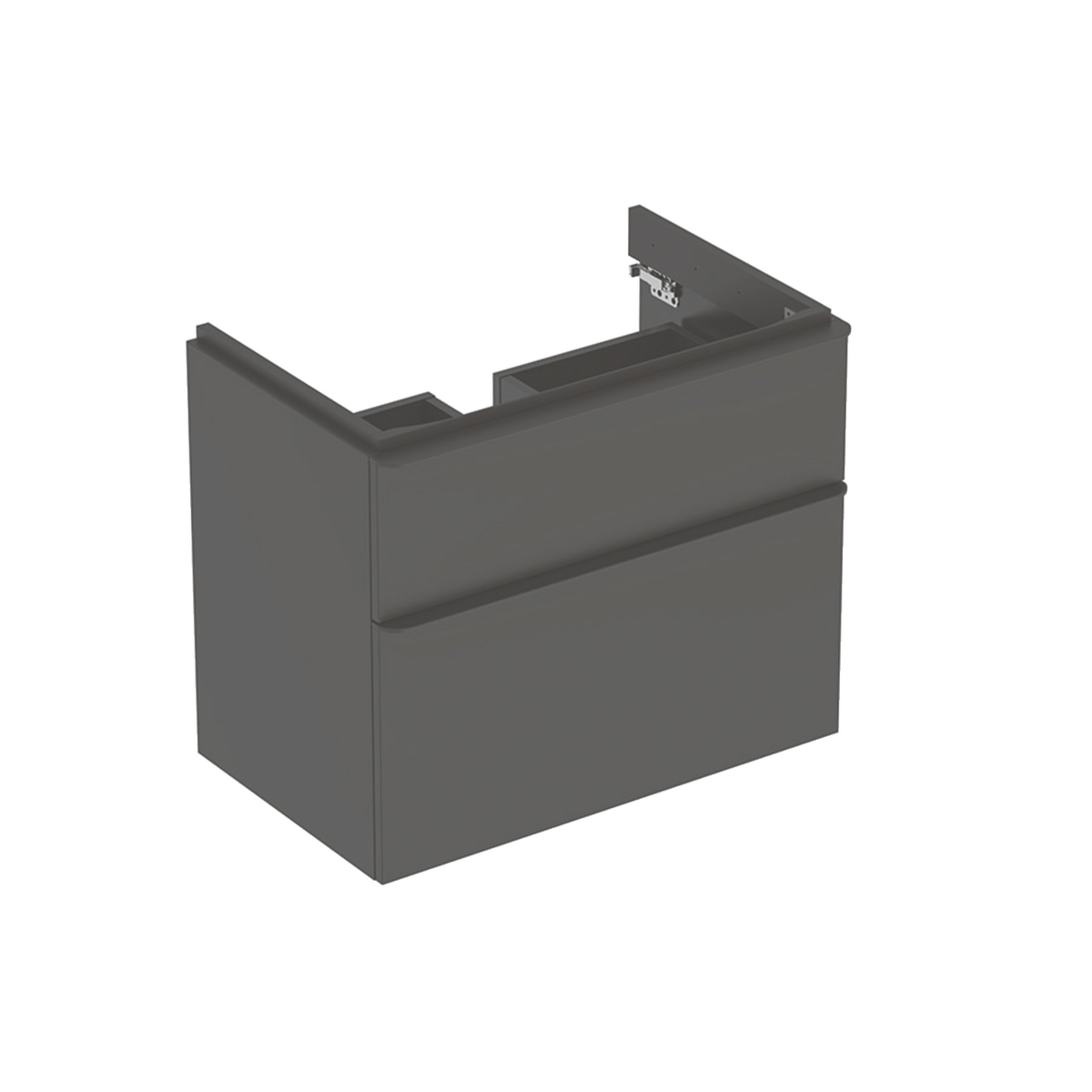 Smyle Square 900mm washbasin unit 2 drawer lava