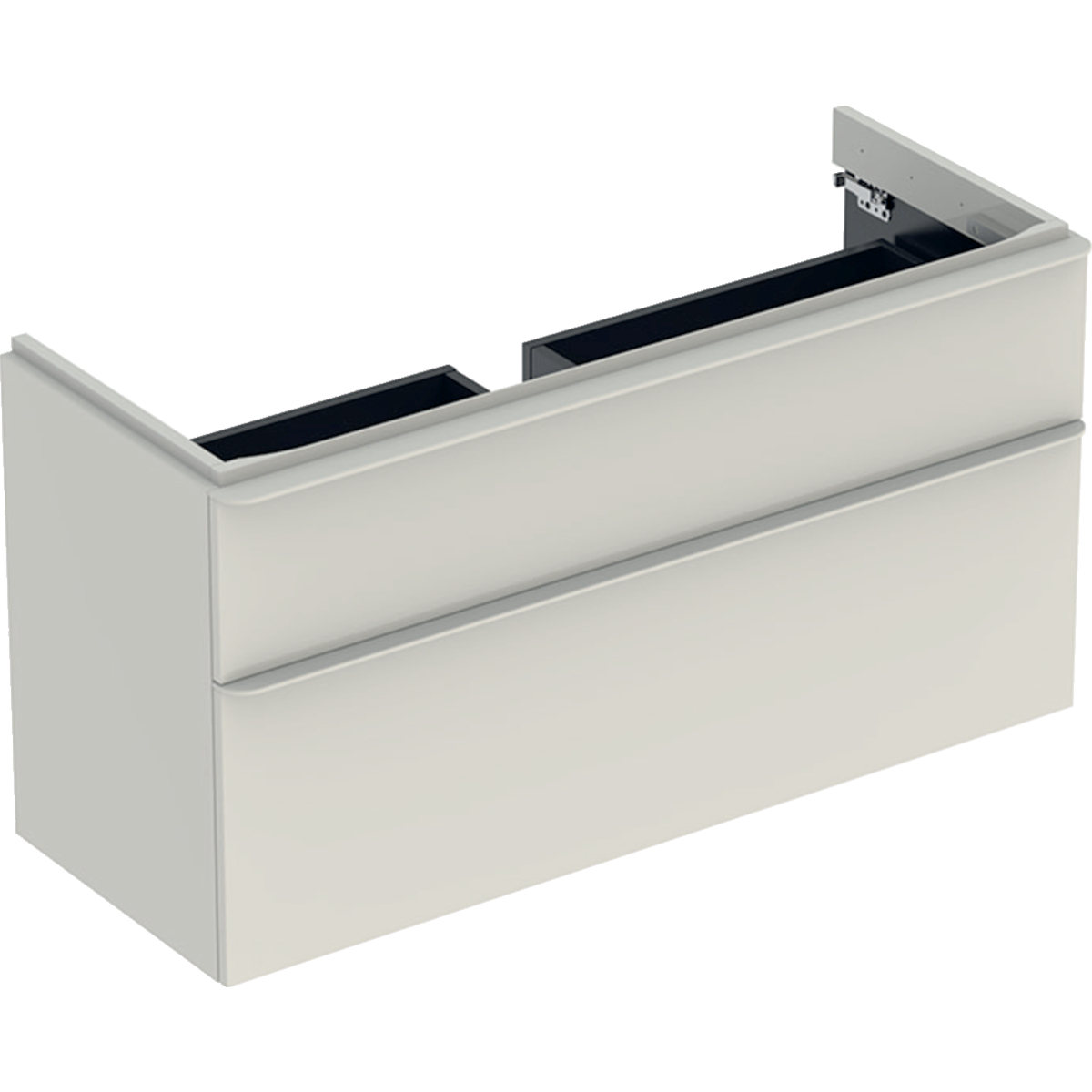 Smyle Square 1200mm washbasin unit 2 drawer Sand