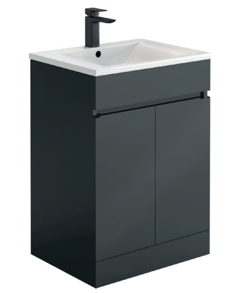 Envaron 600 Floor Standing Vanity Unit & Basin - Anthracite 