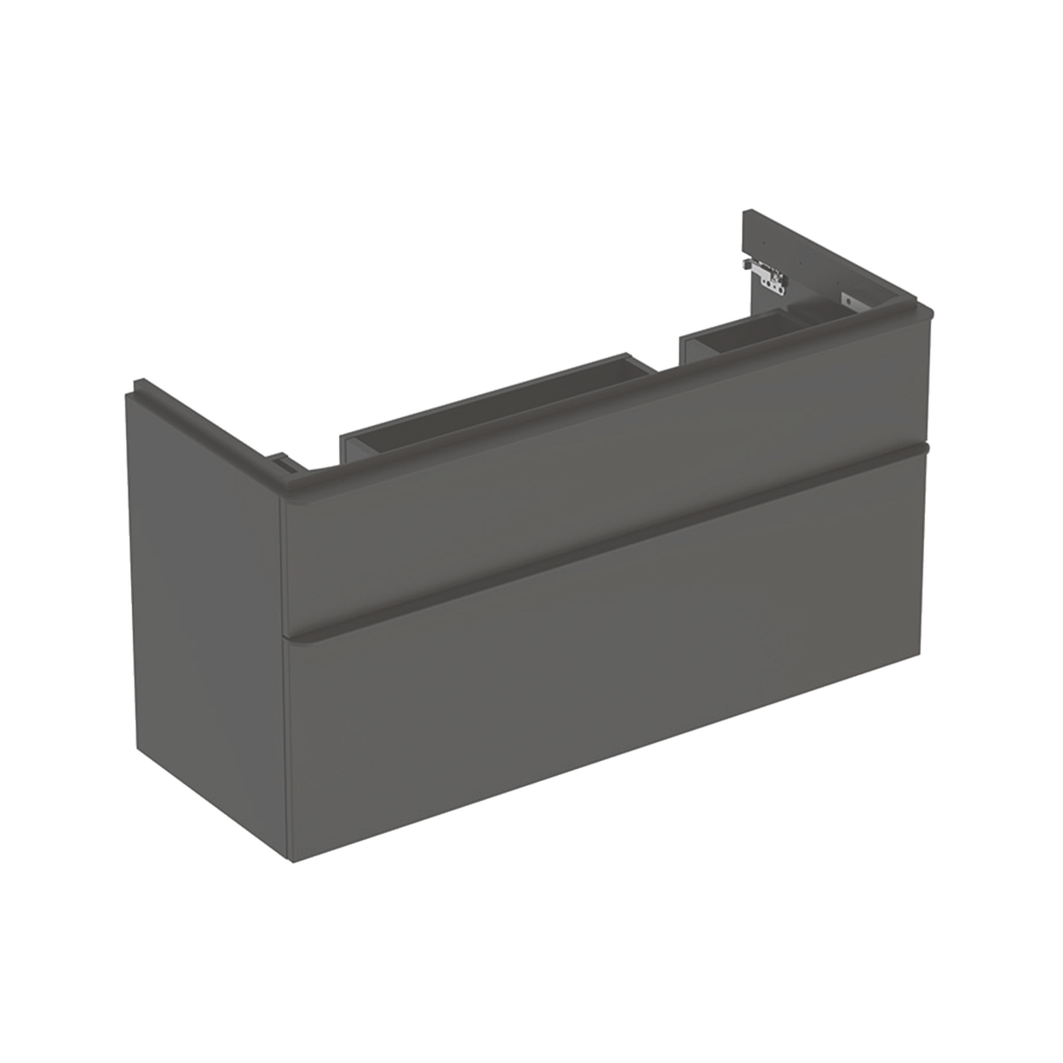 Smyle Square 1200mm double washbasin unit 2 drawer lava