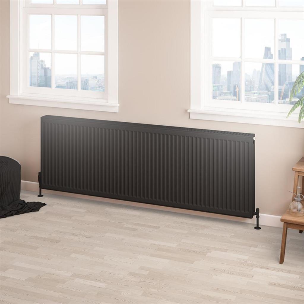 Type 22 Compact Panel Radiator 600 x 1800 Matt Black