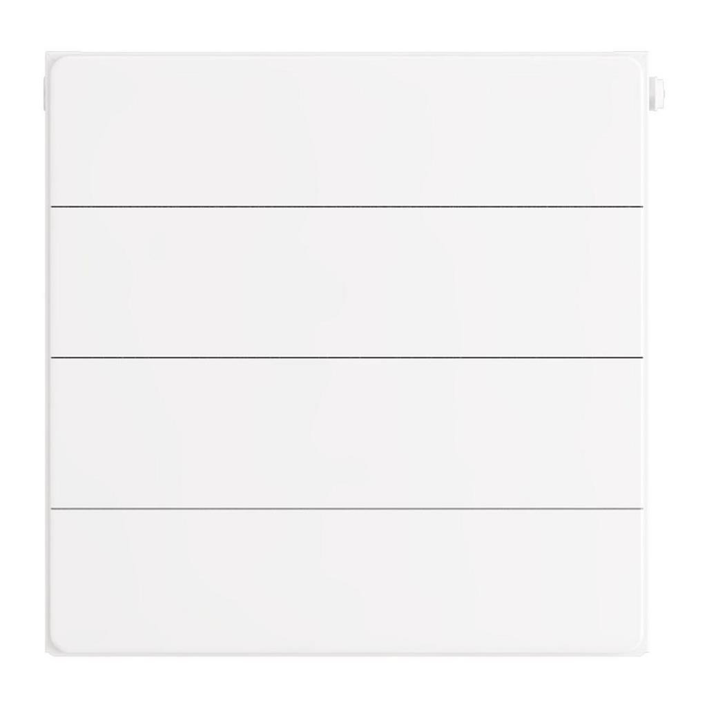 Flat Cover Plate with Lines 400 x 400 Gloss White
