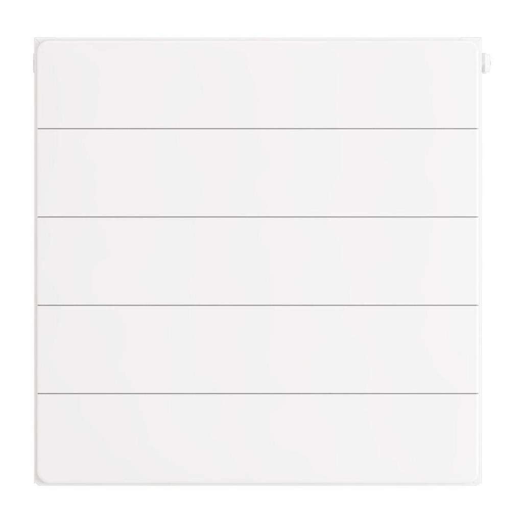 Flat Cover Plate with Lines 500 x 500 Gloss White