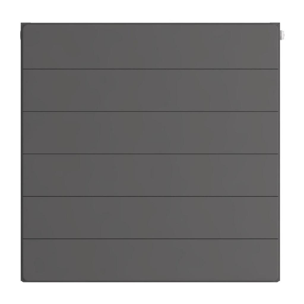 Flat Cover Plate with Lines 600 x 600 Matt Anthracite