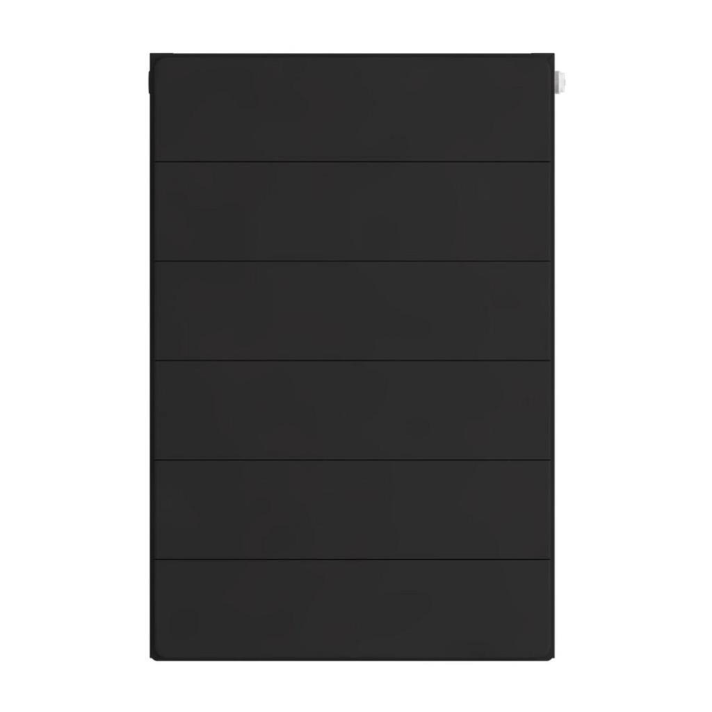 Flat Cover Plate with Lines 600 x 400 Matt Black