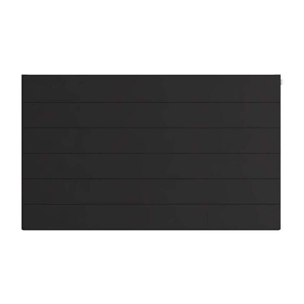 Flat Cover Plate with Lines 600 x 1000 Matt Black