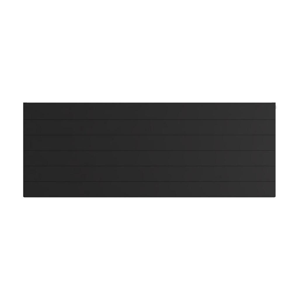 Flat Cover Plate with Lines 600 x 1600 Matt Black