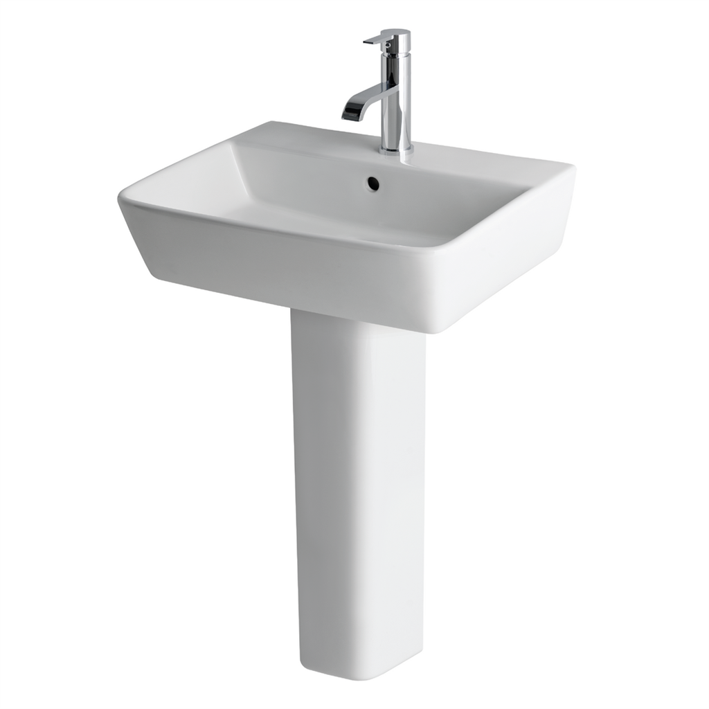 Bijou Full Pedestal with Fixings - White