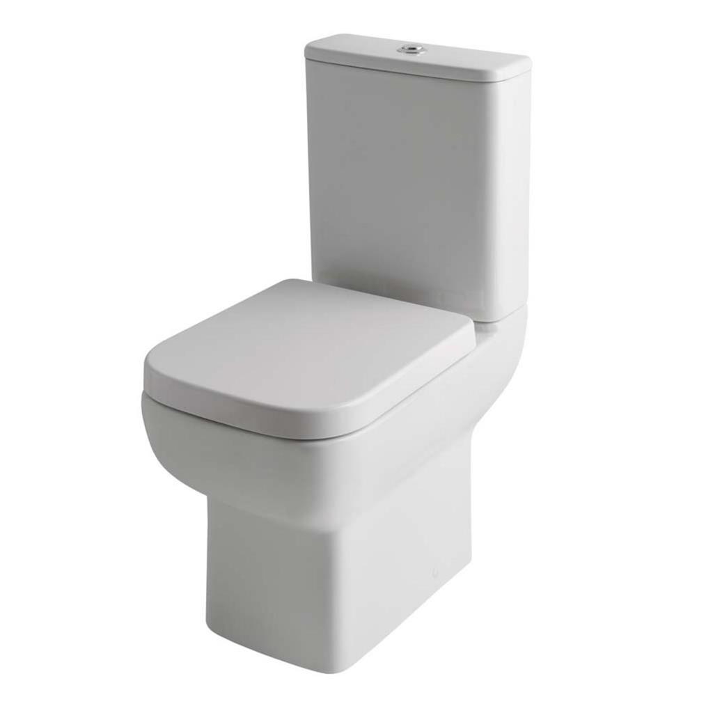 Bijou Close Coupled Rimless WC Pan with Fixings - White