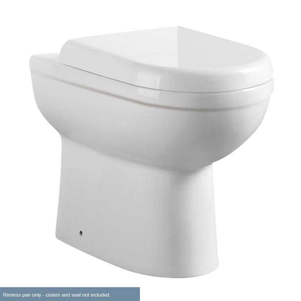Dura Comfort Height Back To Wall Rimless WC Pan - White
