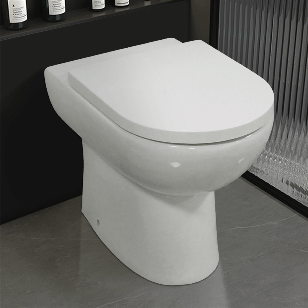 Osterley Comfort Height Back To Wall Eco Vortex WC Pan with Fixings - White
